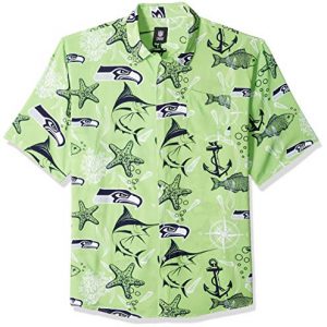Seattle Seahawks Tropical Button Up Shirt
