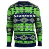 Seattle Seahawks Ugly Sweater Aztec Pattern