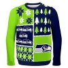 Seattle Seahawks Ugly Sweater Busy Block Pattern