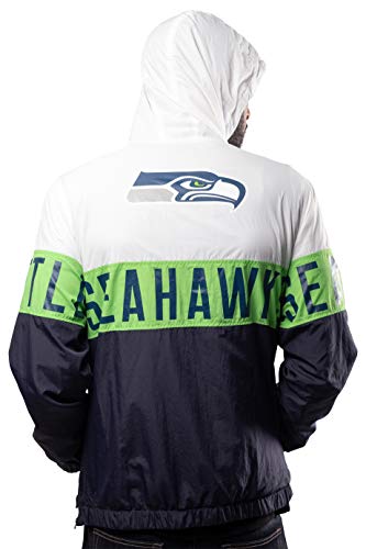 Seattle Seahawks Windbreaker Quarter Zipper Hoodie
