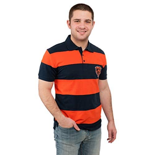 Striped Chicago Bears Golf Shirt Polo
