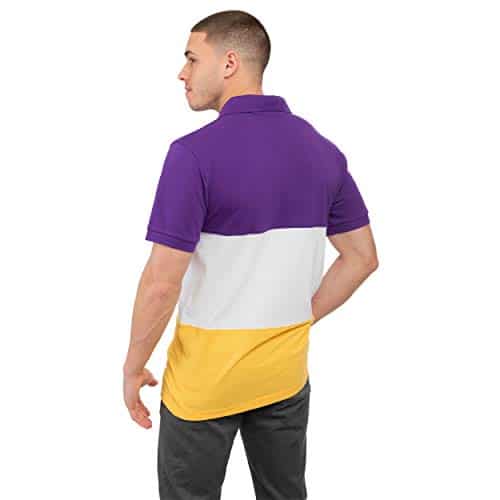 Striped Minnesota Vikings Golf Polo Short Sleeve Shirt