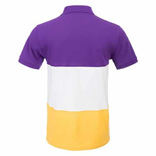 Striped Minnesota Vikings Golf Polo Short Sleeve Shirt