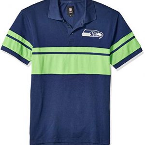 Striped Seattle Seahawks Golf Shirt