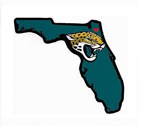 Teal Jacksonville Jaguars Home State Decal