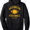 Vintage Washington Football Hoodie Pullover DC Sports