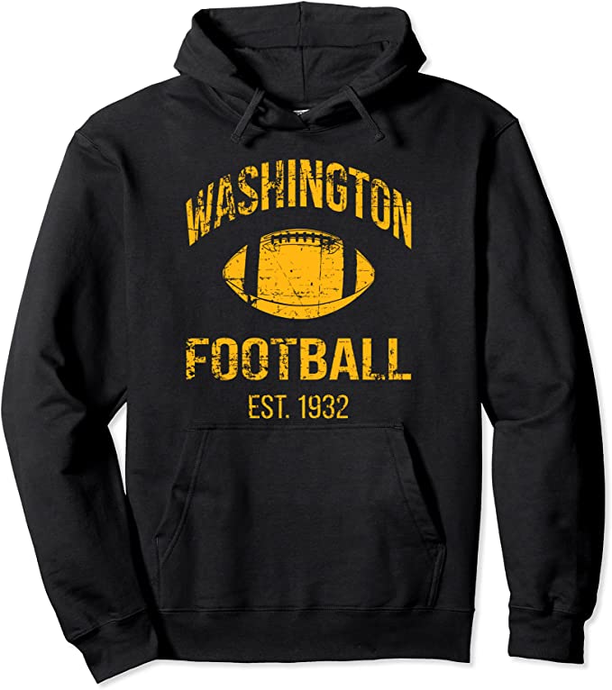 Vintage Washington Football Hoodie Pullover DC Sports