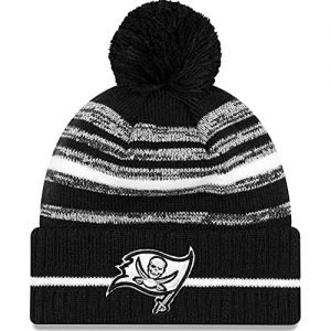 Black Tampa Bay Buccaneers Cuffed Knit Hat with Pom