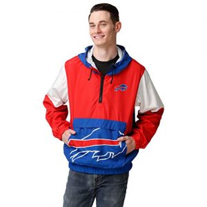 Buffalo Bills Windbreaker Quarter Zipper Hoodie Jacket