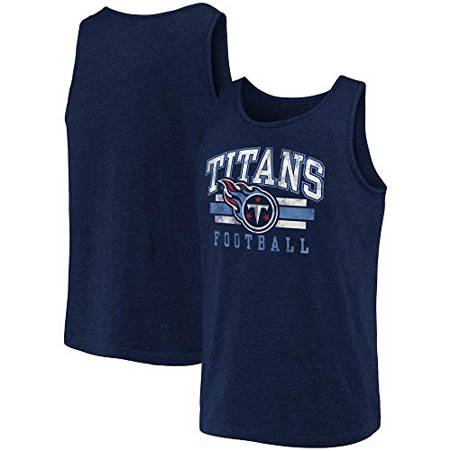 Fanatics Men's Navy Tennessee Titans Distressed Logo Tank Top