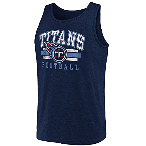 Fanatics Men's Navy Tennessee Titans Distressed Logo Tank Top