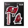 Fanmats unisex-adult NFL Tampa Bay Buccaneers Team Decal, 3-Pack Red, One Size