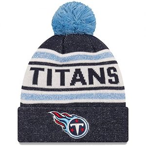 New Era Tennessee Titans Cuffed Knit Hat with Pom Pom