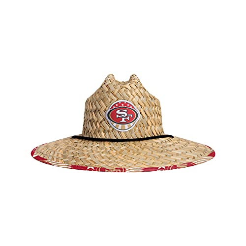 San Francisco 49ers Straw Sun Hat Floral Pattern