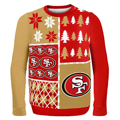 San Francisco 49ers Ugly Sweater Busy Block Pattern