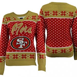 San Francisco 49ers Women's Ugly Sweater V-Neck
