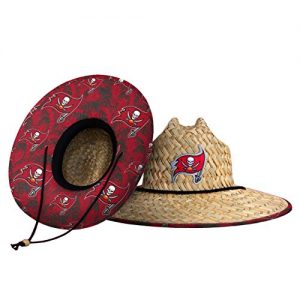 Tampa Bay Buccaneers Straw Sun Hat Floral Pattern