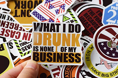 100 piece Sticker Pack Funny Stickers for Hard Hats, Tool Boxes, Construction, Welding, Union, Military, Ironworker, Lineman, Oilfield, Electrician, Pipeliner