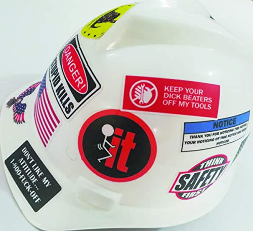32 Piece Sticker Set For Hard Hats, Tool Boxes and More, Waterproof Decals 2.5-3.5 Inch Size