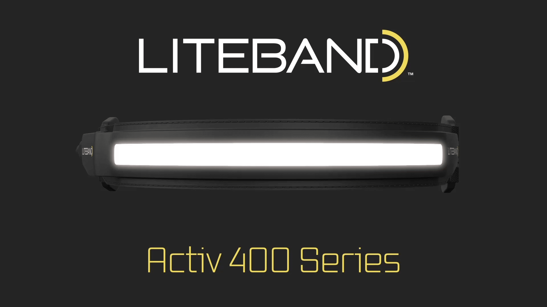 Liteband ACTIV 400 Wide-Beam LED Headlamp - 210° Illumination, 400 Lumens, Lightweight, Weatherproof, Rechargeable, USB-C, LBA400-L18Ki