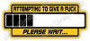 Attempting to Give A Fuck Please Wait Hard Hat Sticker Set 3-Pack