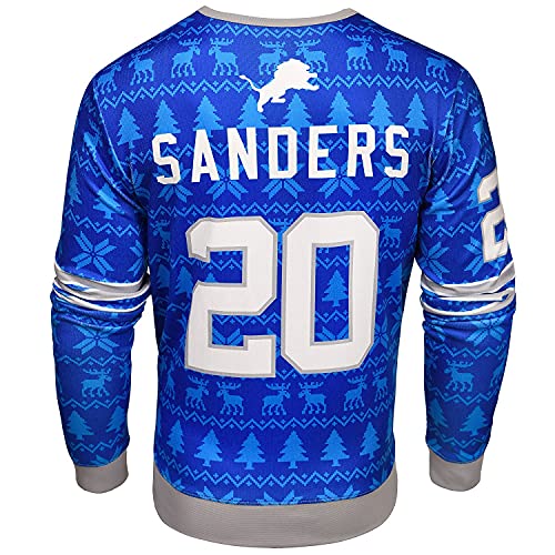 Barry Sanders Detroit Lions Ugly Sweater