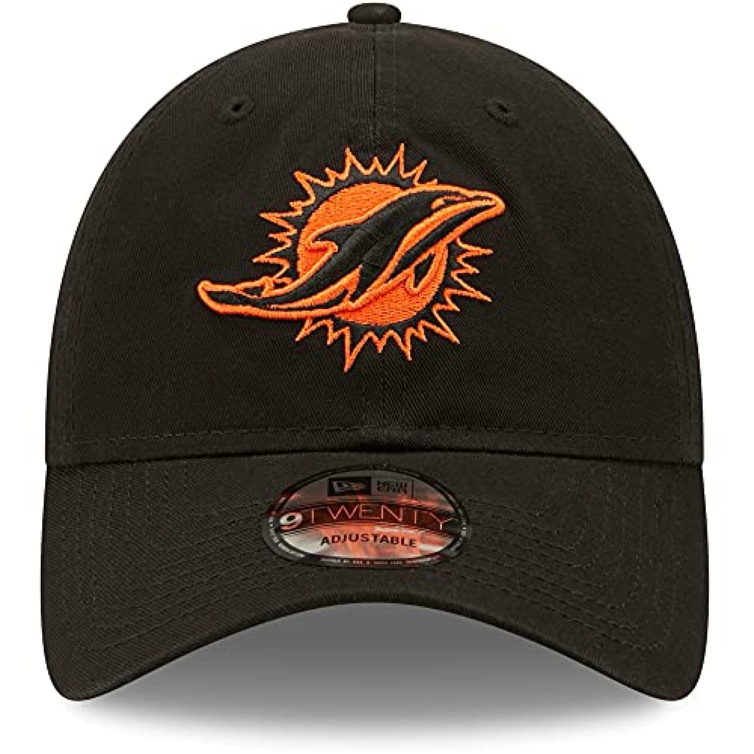 Black Core Classic Miami Dolphins Adjustable Hat | Sports Hard Hats