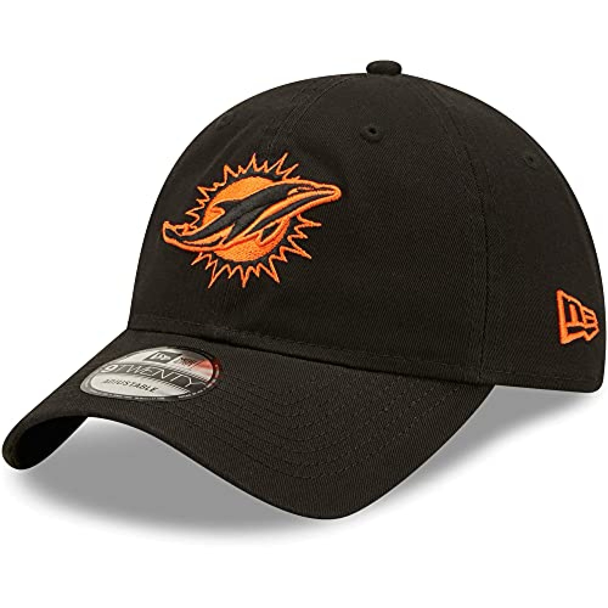 Black Core Classic Miami Dolphins Adjustable Hat | Sports Hard Hats