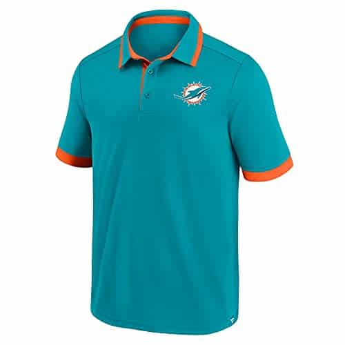 Black Tipped Sleeve Miami Dolphins Golf Shirt Polo