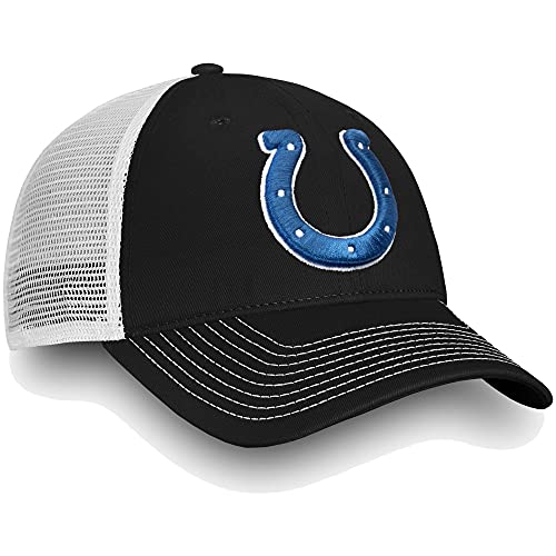 Black & White Indianapolis Colts Snapback Trucker Hat