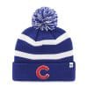 Blue Striped Chicago Cubs Beanie Knit Cap with Pom Pom
