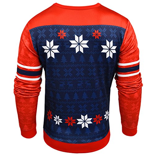 Boston Red Sox Ugly Sweater Snowflake Pattern