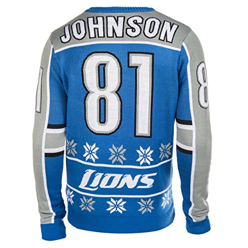Calvin Johnson Detroit Lions Ugly Sweater