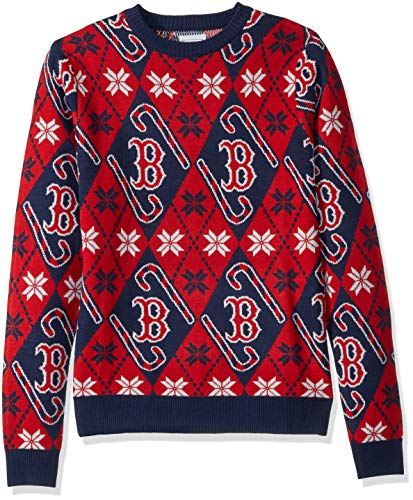 Candy Cane Pattern Boston Red Sox Ugly Sweater