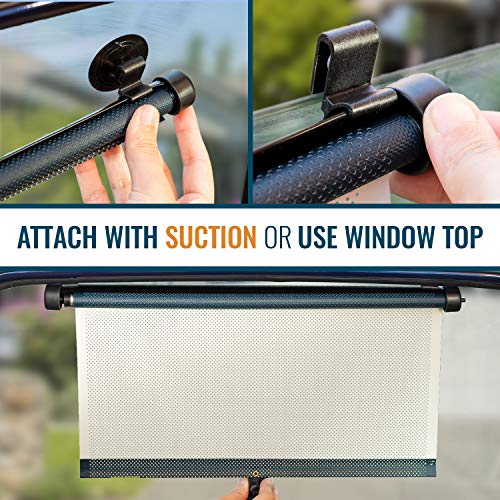 Car Side Window Sunshade Blinds Universal Size Roller 2-Pack