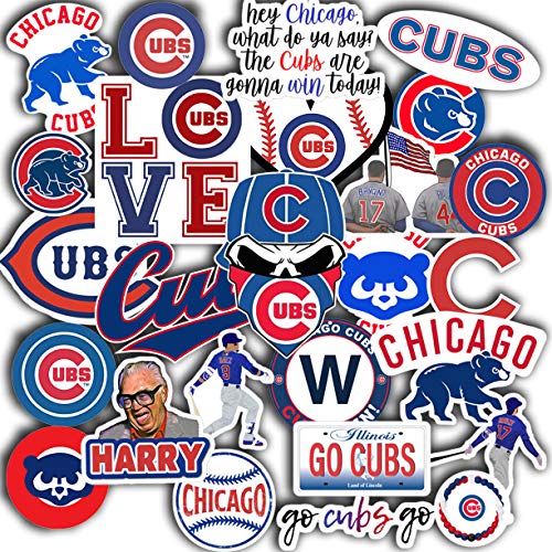 Chicago Decal Cubs Vinyl Set of 31 2" Colorful Waterproof for Laptop Sticker