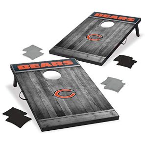 Deluxe Wood Chicago Bears Cornhole Set with 8 Bags 2x3’