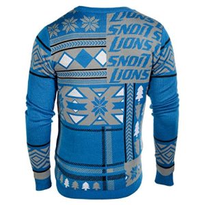 Detroit Lions Ugly Sweater Patches Pattern