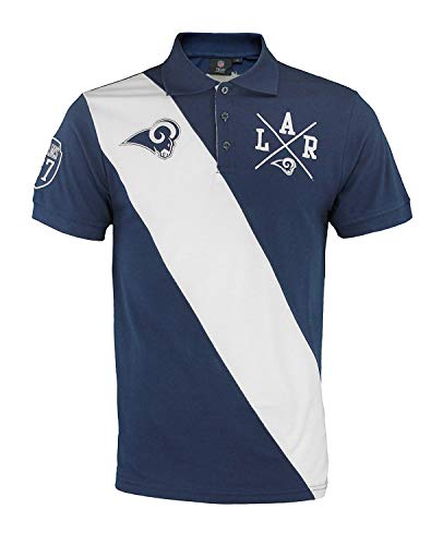 Diagonal Stripe Los Angeles Rams Golf Shirt