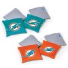 Dual Sided Miami Dolphins Cornhole Bean Bags 8ct