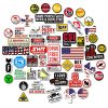 Hard Hat Stickers Big 50 PCS, Funny Sticker Pack for Tool Box Helmet Hood Hardhat, Gifts for Adult Essential Worker Welder Construction Union Military Electrician, American Patriotic Bulk Vinyl Decals