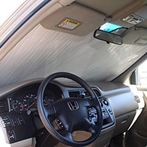 HeatShield, The Original Windshield Sun Shade, Custom-Fit for Honda Odyssey Minivan 2005, 2006, 2007, 2008, 2009, 2010, Silver Series