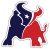 Houston Bull Mascot Houston Texans Sticker 5'' X 5''