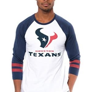 Houston Texans Raglan Baseball 3/4 Long Sleeve T-Shirt