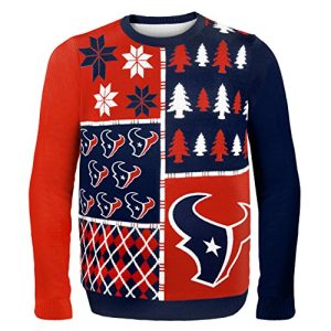 Houston Texans Ugly Sweater Busy Block Pattern