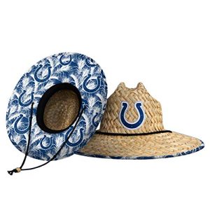 Indianapolis Colts Straw Sun Hat Floral Pattern