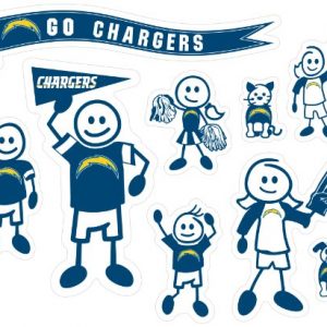 Los Angeles Chargers Large Family Decal Set