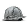 “Metal Chain Gang” Design Full Brim Hard Hat with 6 Point Adjustable Ratchet Suspension