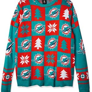 Miami Dolphins Ugly Sweater Patches Pattern