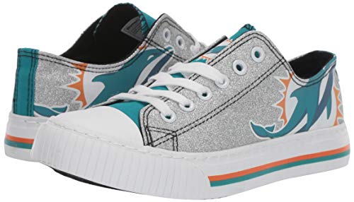 Miami Dolphins Women's Low Top Canvas Sneakers